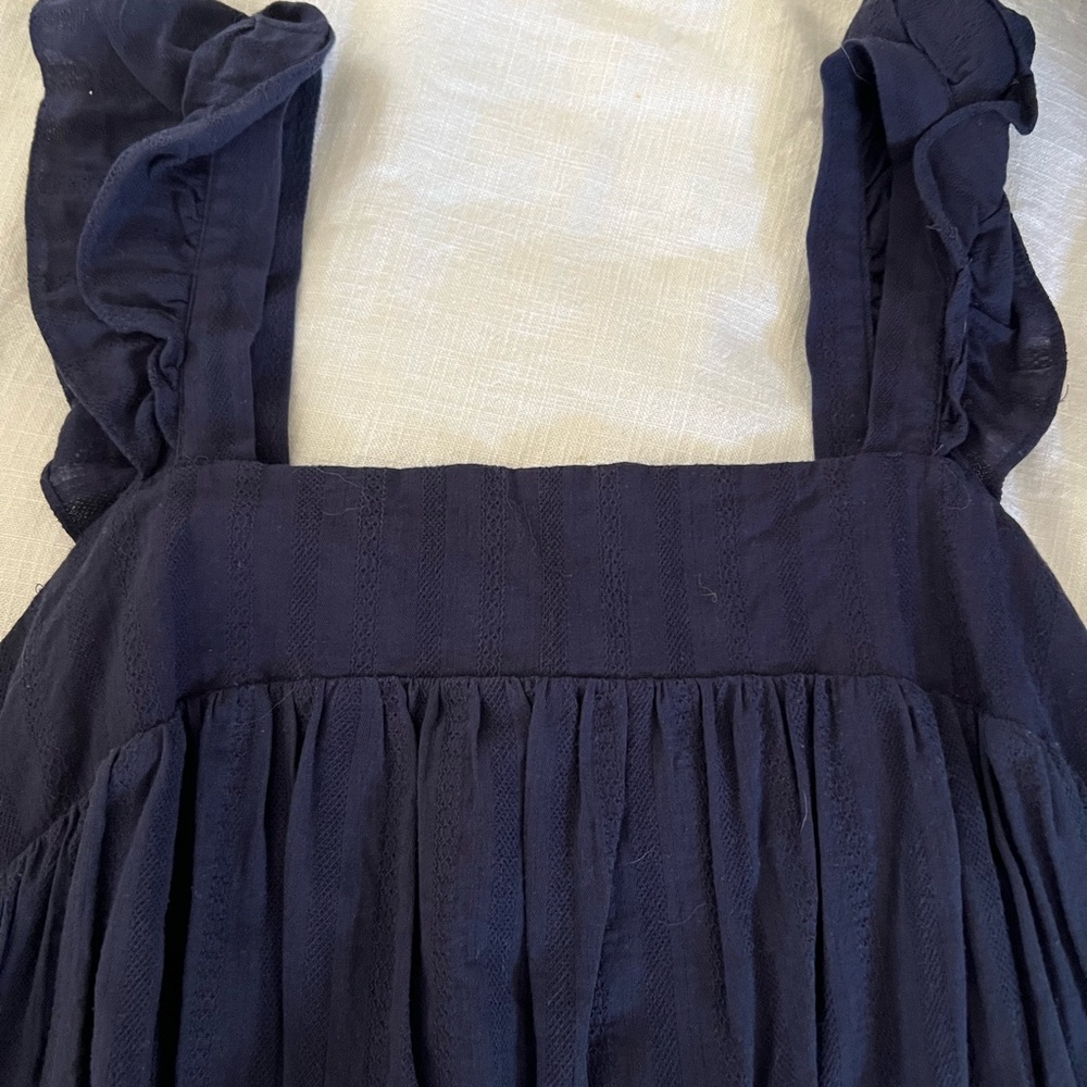Women’s Navy Blue Sundress Flutter Sleeve Size Small - Picture 4 of 6